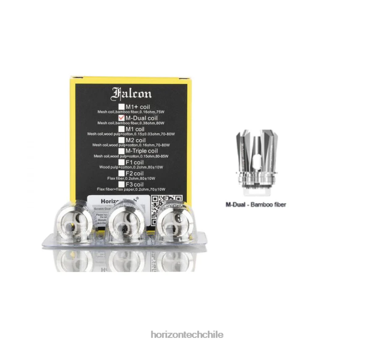 HorizonTech Falcon bobinas (paquete de 3) Bobina de malla dual m 0.38ohm - Horizon Tech Coils 2ZV4Z165