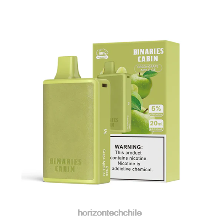 HorizonTech Binaries Cabin desechable 20ml hielo de manzana uva verde - HorizonTech Chile 2ZV4Z56