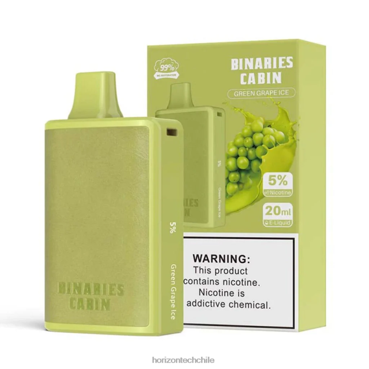 HorizonTech Binaries Cabin desechable 20ml hielo de uva verde - HorizonTech Santiago 2ZV4Z57