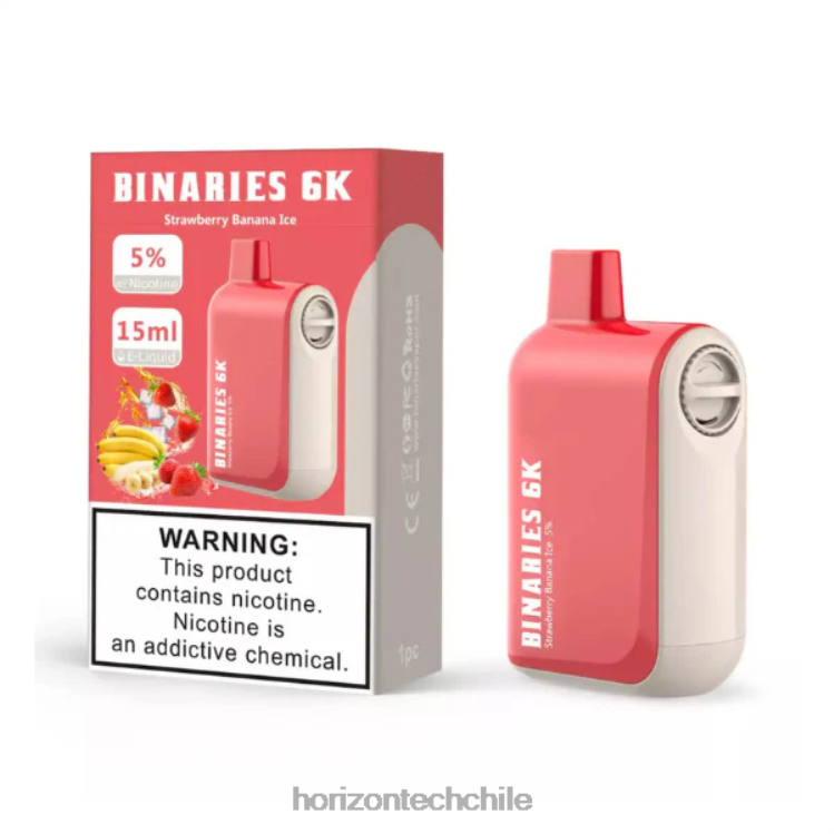 HorizonTech Binaries Cabin desechable 15ml hielo de fresa y plátano - HorizonTech Disposable Vape 2ZV4Z51
