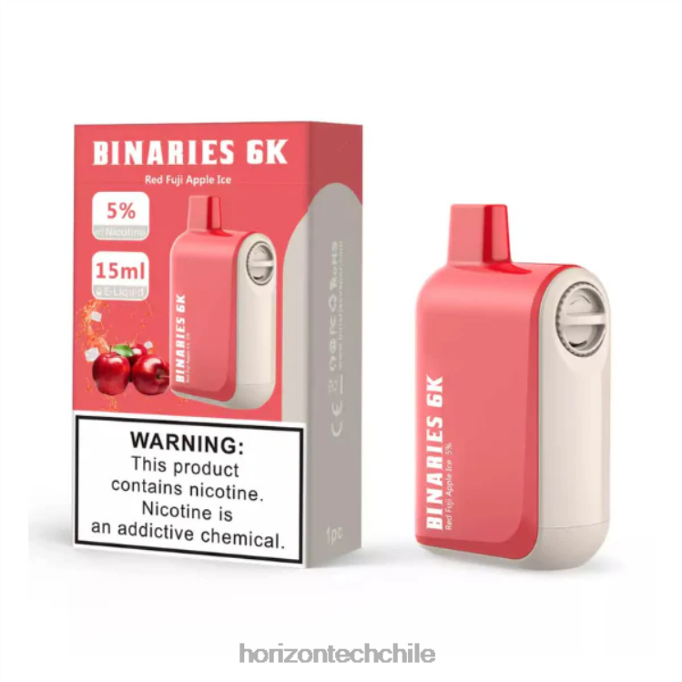 HorizonTech Binaries Cabin desechable 15ml hielo de manzana fuji roja - HorizonTech Vape Chile 2ZV4Z48