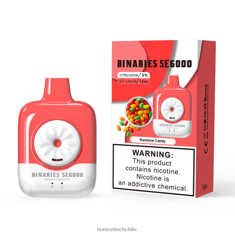 HorizonTech Binaries Cabin desechable se 12ml caramelo arcoiris - Horizon Tech Company 2ZV4Z133