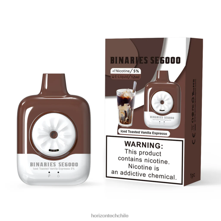 HorizonTech Binaries Cabin desechable se 12ml espresso de vainilla tostado helado - Horizon Tech Company 2ZV4Z153