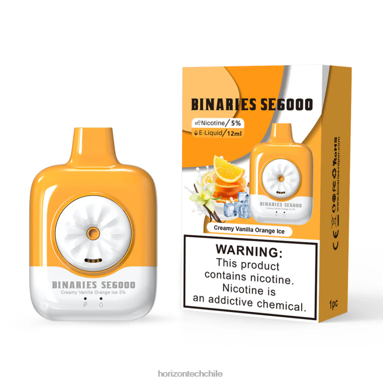 HorizonTech Binaries Cabin desechable se 12ml helado cremoso de vainilla y naranja - Horizon Tech Vape 2ZV4Z152