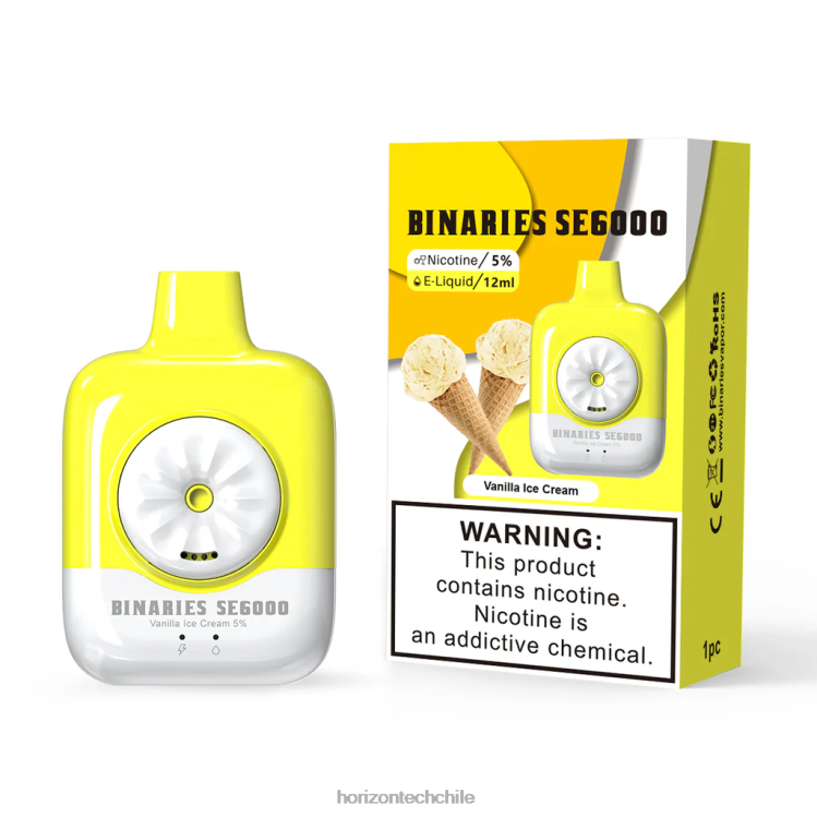 HorizonTech Binaries Cabin desechable se 12ml helado de vainilla - HorizonTech Disposable Vape 2ZV4Z131