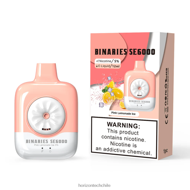 HorizonTech Binaries Cabin desechable se 12ml hielo de limonada rosa - HorizonTech Vape Kit 2ZV4Z130