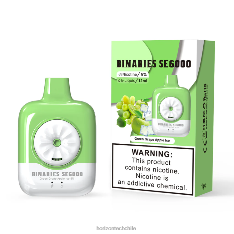 HorizonTech Binaries Cabin desechable se 12ml hielo de manzana uva verde - HorizonTech Chile 2ZV4Z126