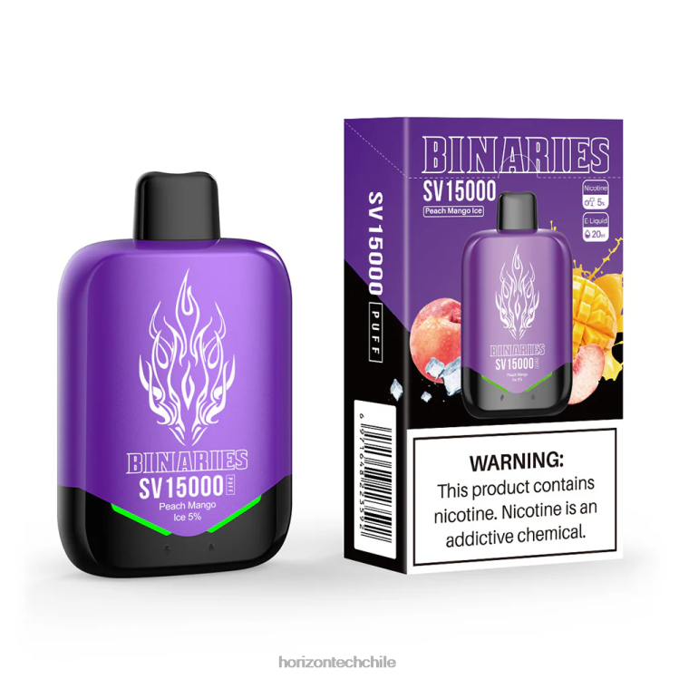 HorizonTech Binaries Cabin desechables hielo de mango durazno - Horizon Tech Vape 2ZV4Z92