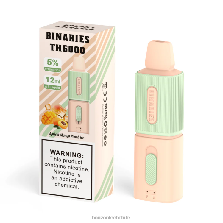 HorizonTech Binaries Cabin th6000 desechable 12ml albaricoque mango melocotón hielo - Horizon Tech Vape Coils 2ZV4Z104