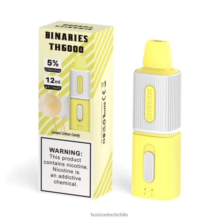 HorizonTech Binaries Cabin th6000 desechable 12ml algodon de azucar de limon - HorizonTech Vape Kit 2ZV4Z100