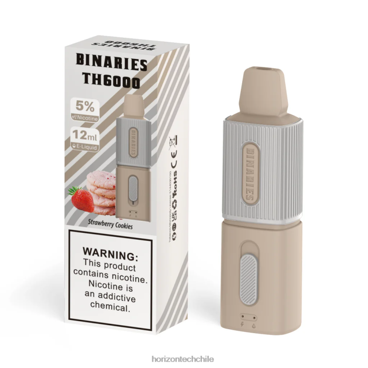 HorizonTech Binaries Cabin th6000 desechable 12ml galletas de fresa - HorizonTech Chile 2ZV4Z116