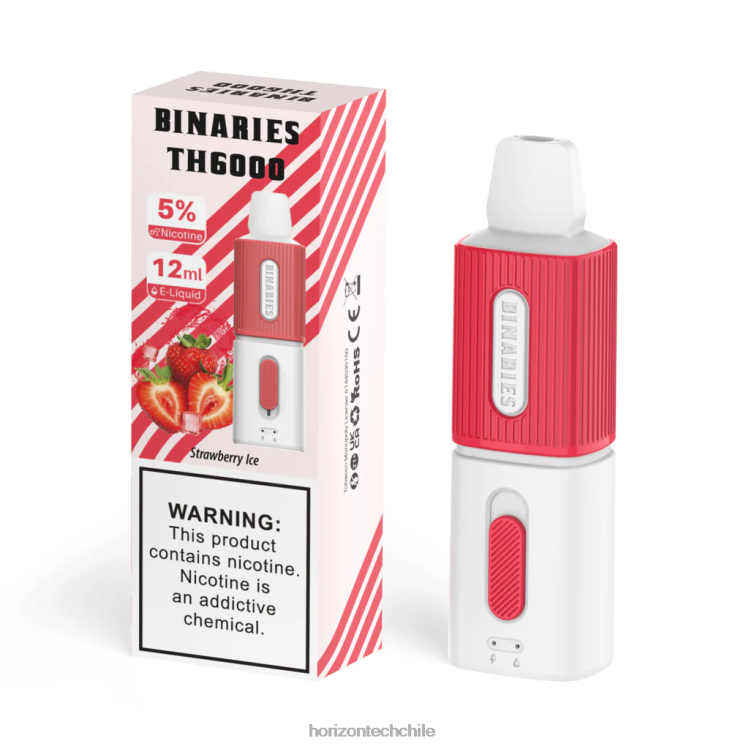 HorizonTech Binaries Cabin th6000 desechable 12ml hielo de fresa - Horizon Tech Vape Coils 2ZV4Z4