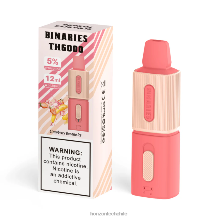 HorizonTech Binaries Cabin th6000 desechable 12ml hielo de fresa y plátano - HorizonTech Vape Chile 2ZV4Z98