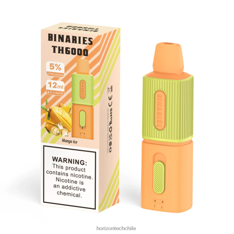 HorizonTech Binaries Cabin th6000 desechable 12ml hielo de mango - Horizon Tech Vape Tank 2ZV4Z99